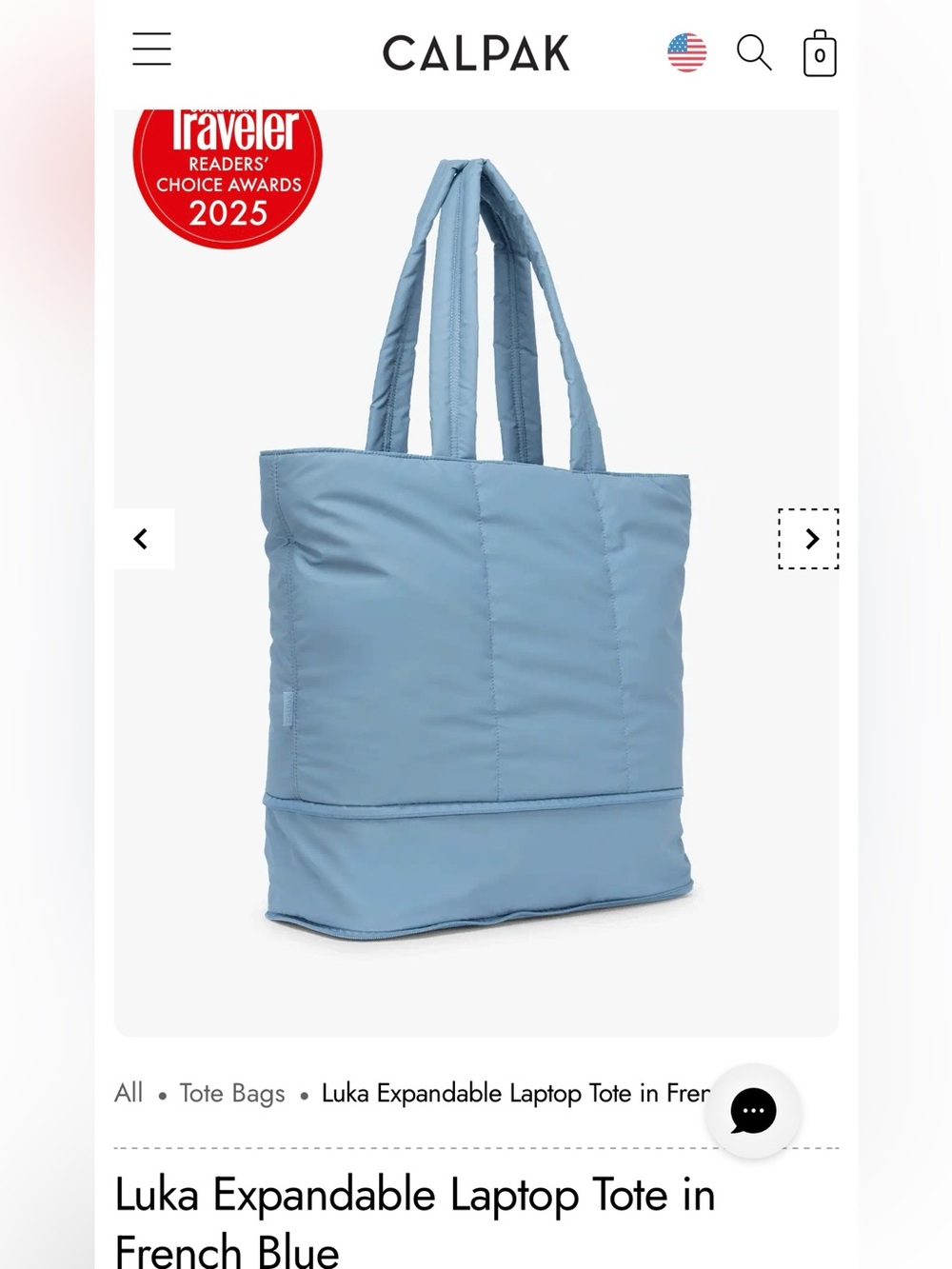 Calpak Luka Tote and small clear cosmetic case